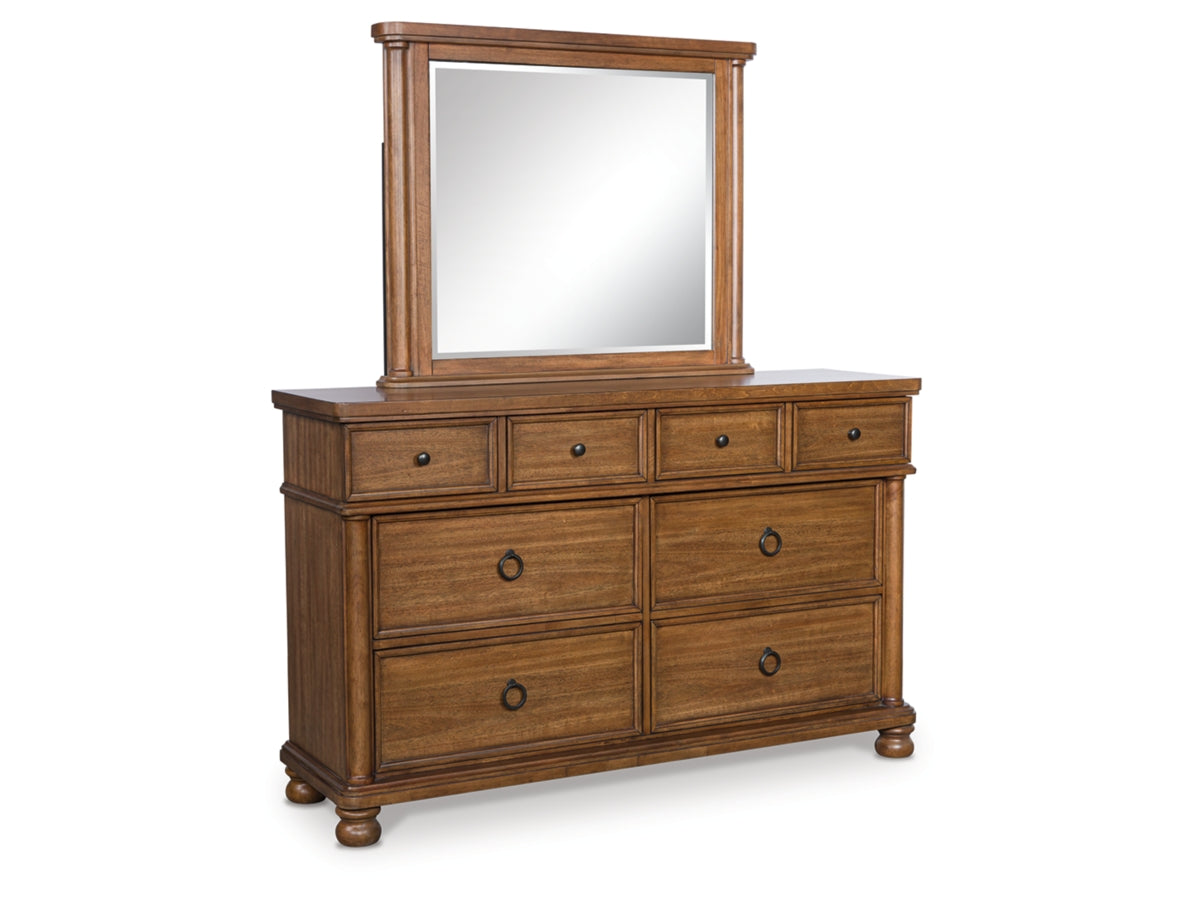 Chadworth Dresser with Mirror – Brown – InStyle Furniture