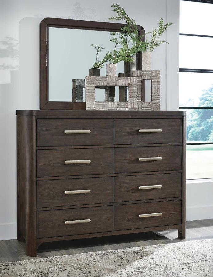 Breckington Dresser with Mirror – Dark Brown