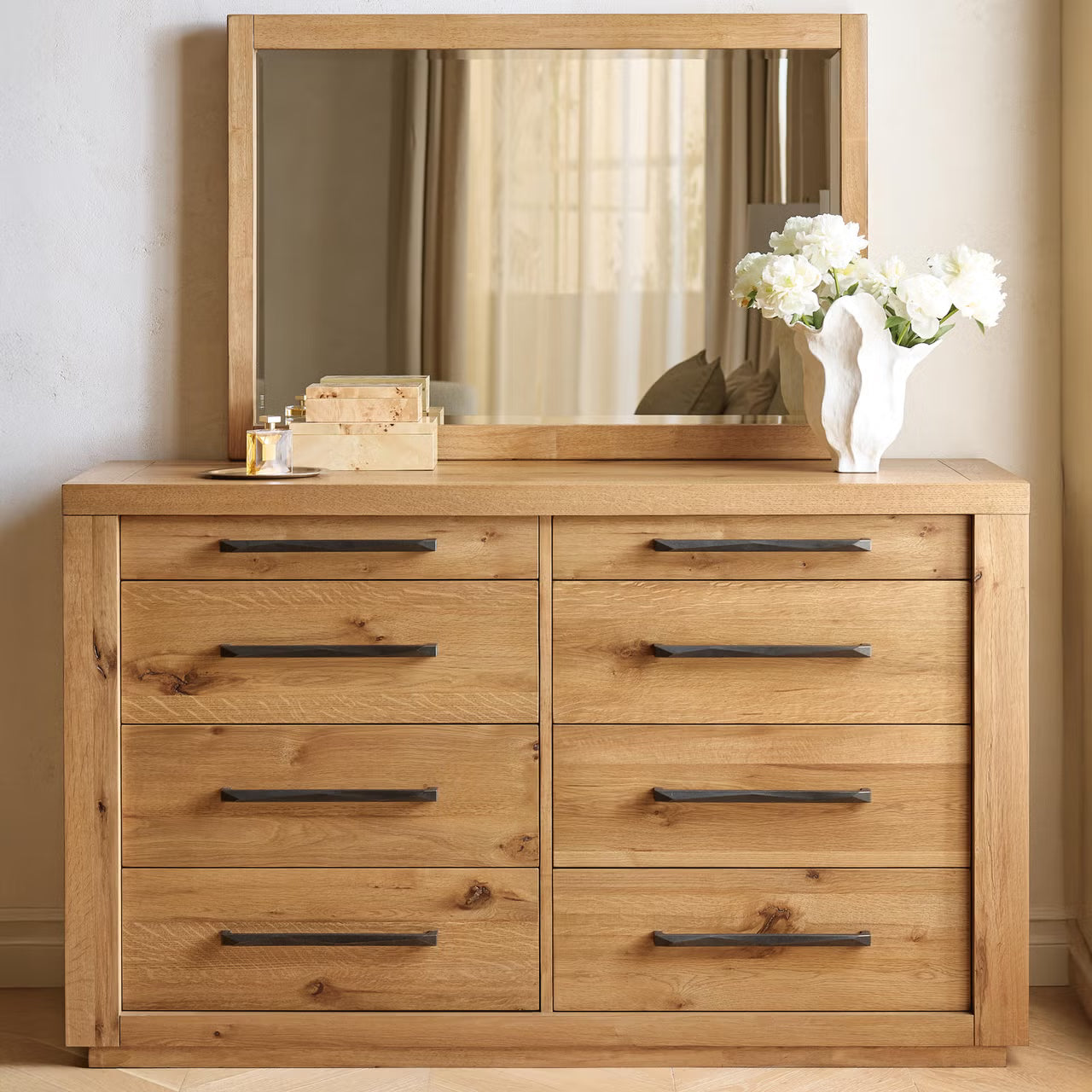 Bracken Dresser with Mirror – Brown