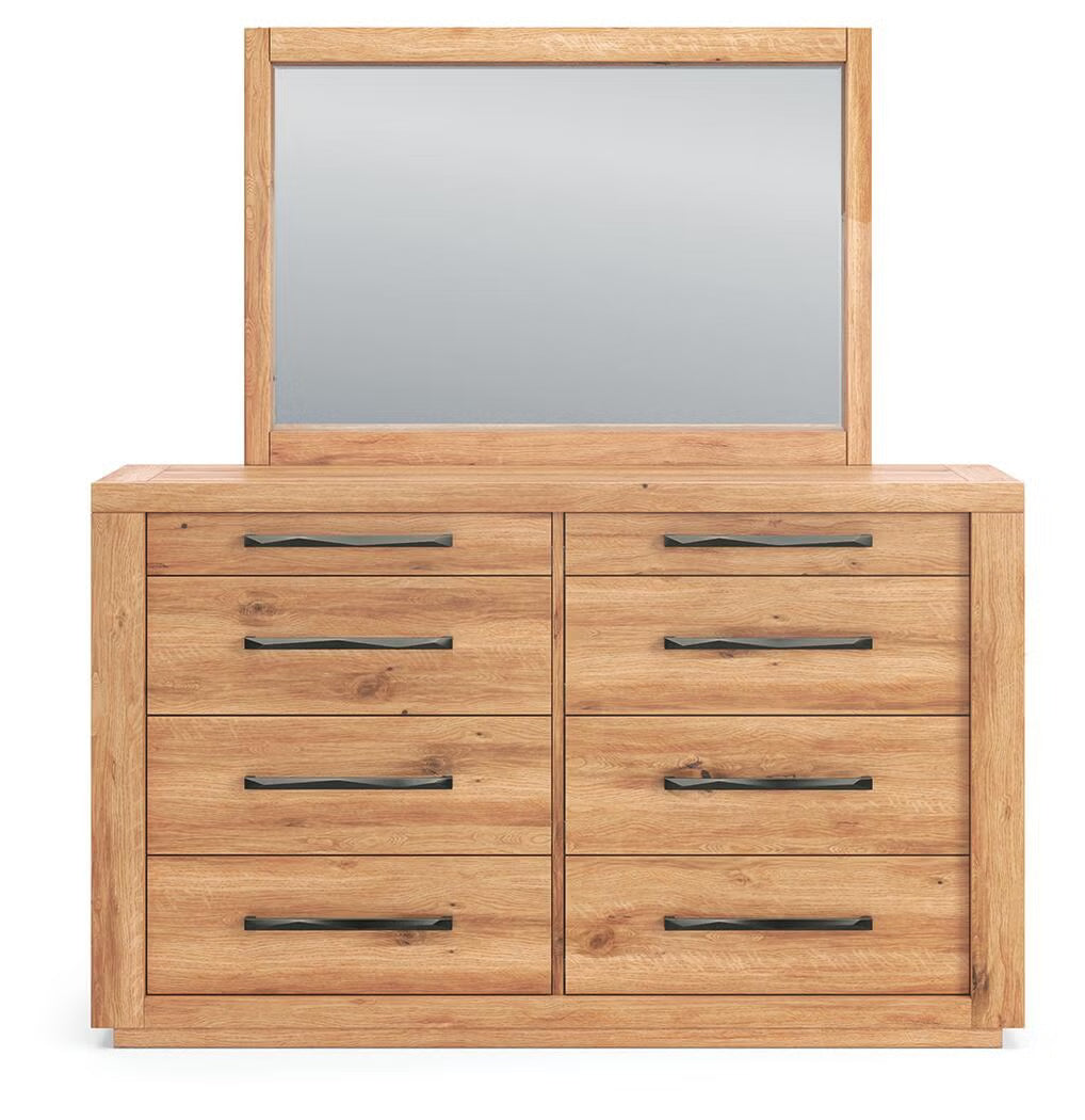 Bracken Dresser with Mirror – Brown