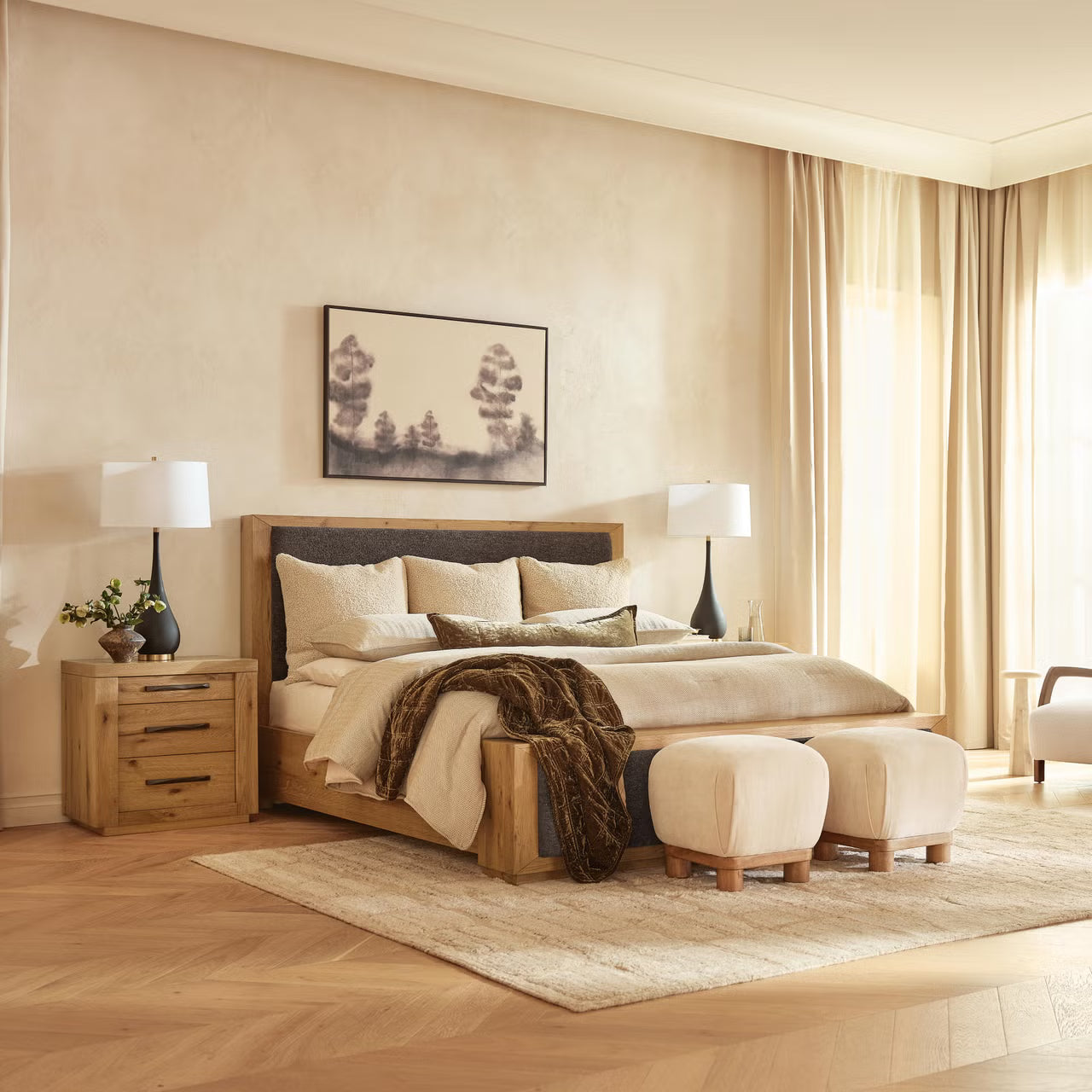 Bracken Upholstered Panel Bed