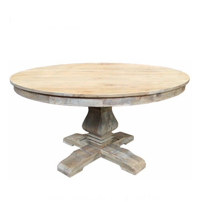 Belgium Round Dining Table - Natural Elm