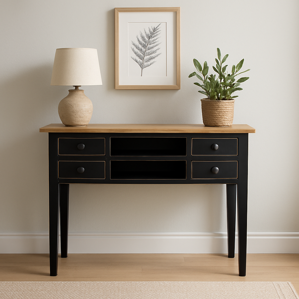 Bella Timber Hall Table – Black