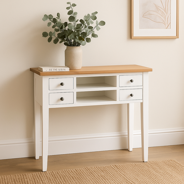 Bella Timber Hall Table – White