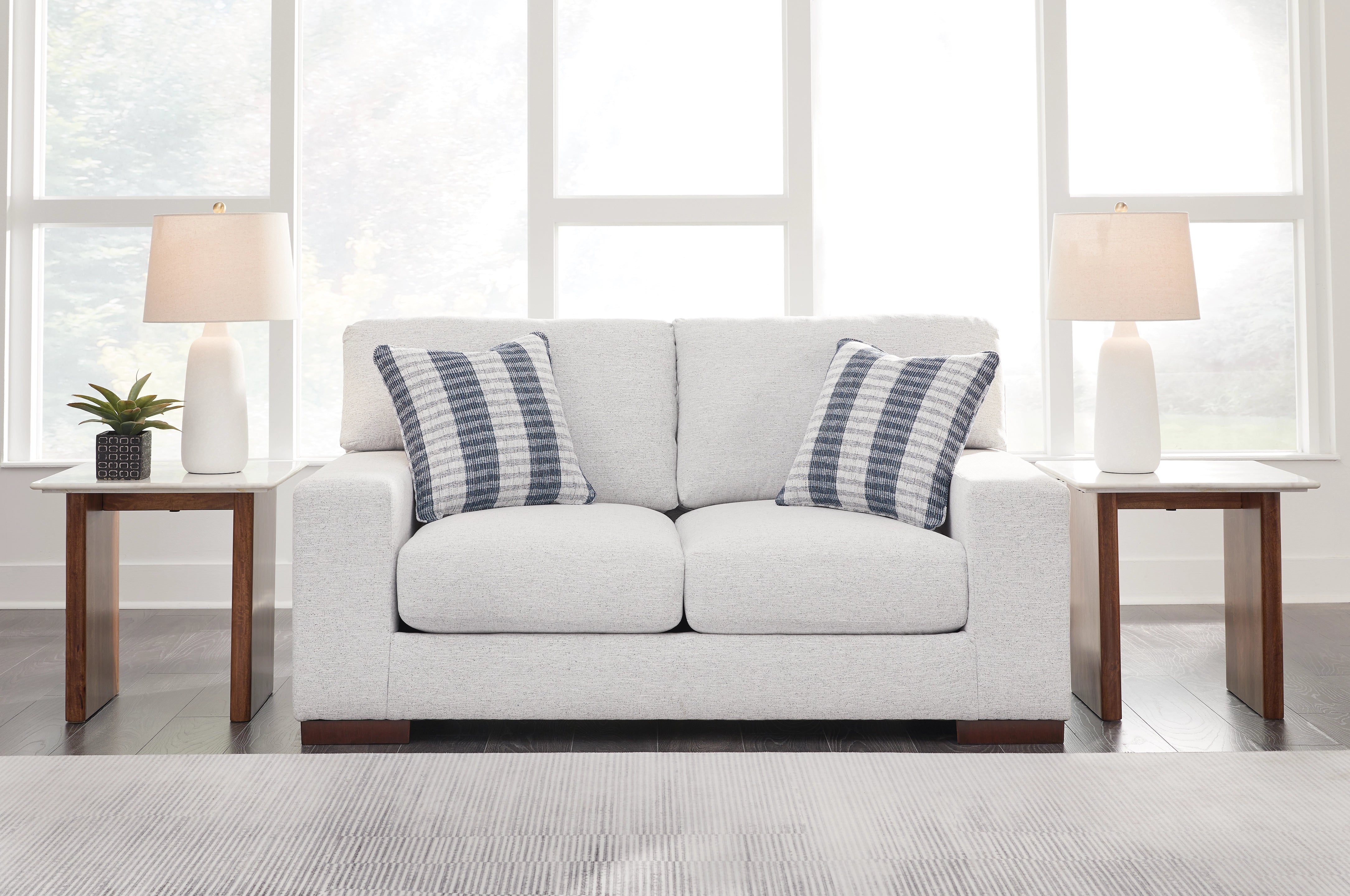 Belvoir 2 Seater Loveseat Sofa Snow Fabric