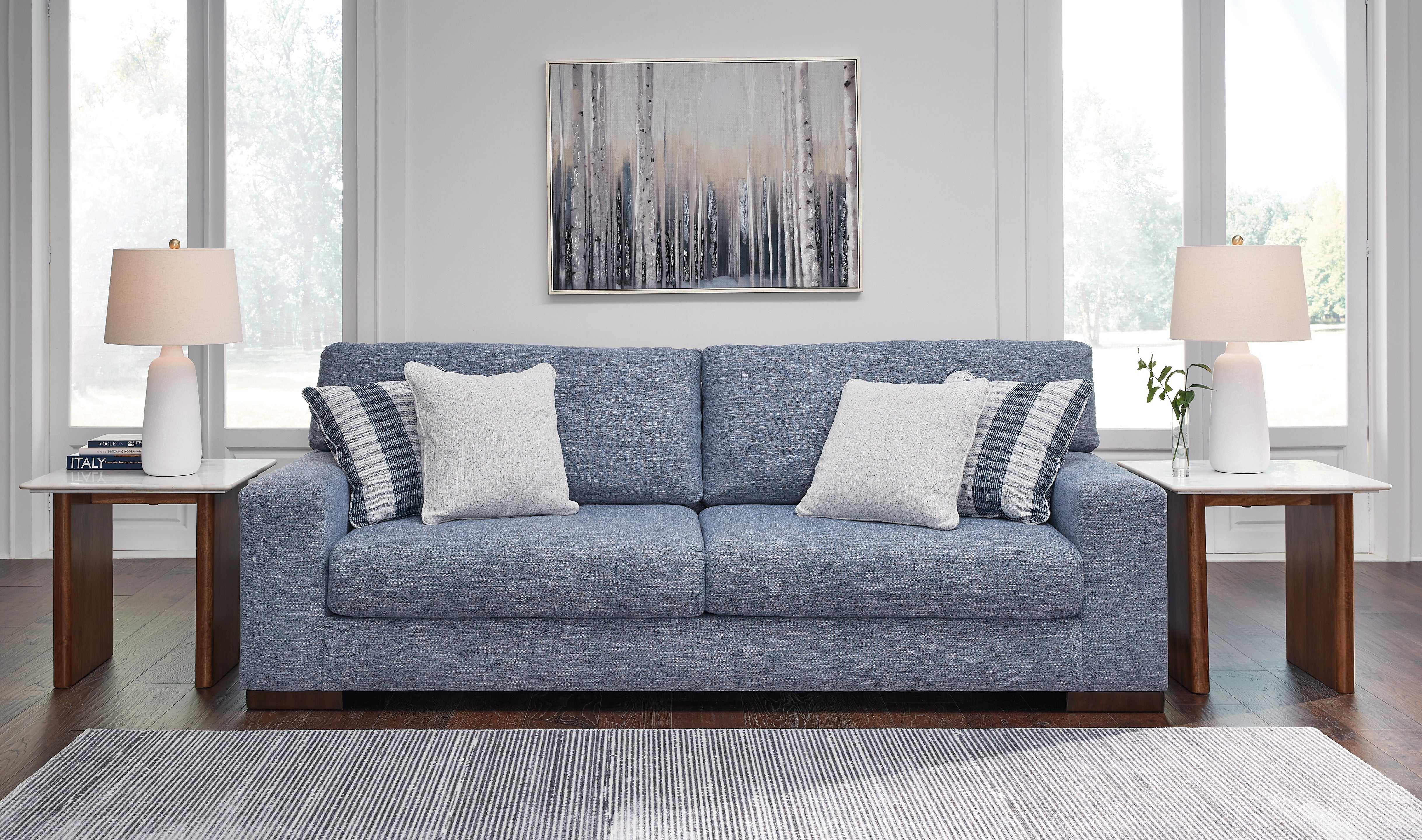 Belvoir 3 Seater Sofa Denim Fabric