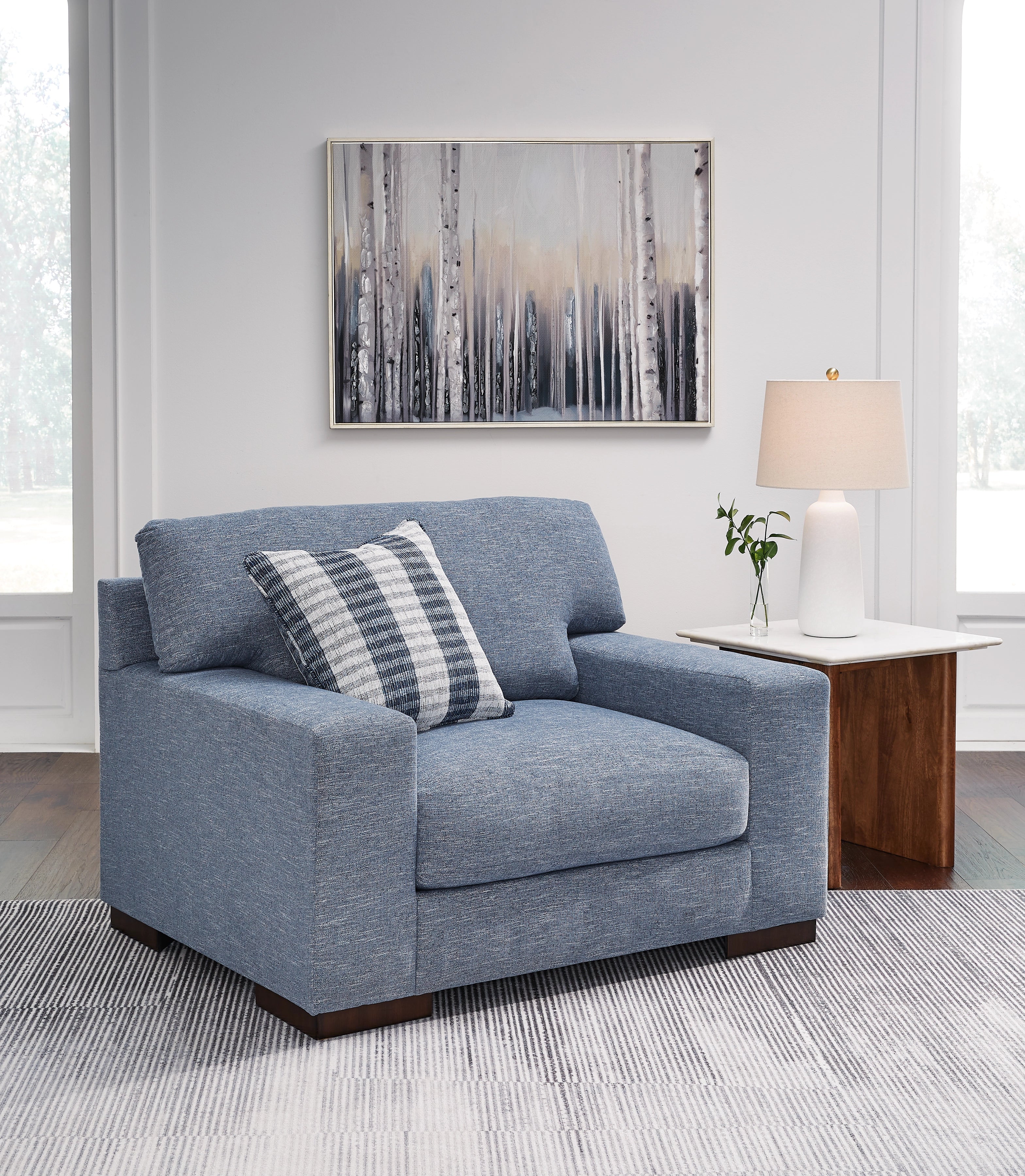 Belvoir Oversized Sofa Chair Denim Fabric