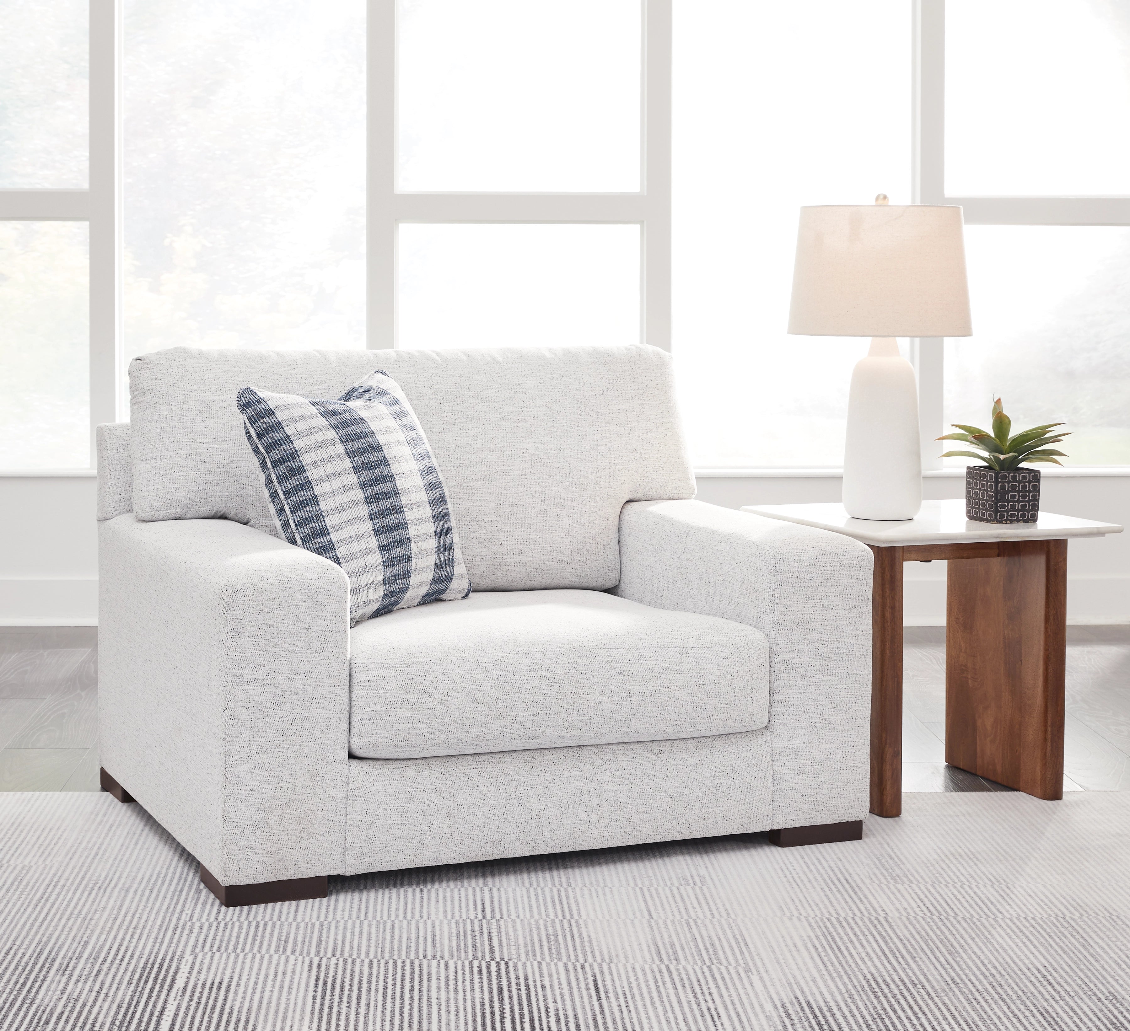 Belvoir Oversized Sofa Chair Snow Fabric