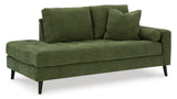 Bixler Right Arm Chaise Lounge Olive Fabric