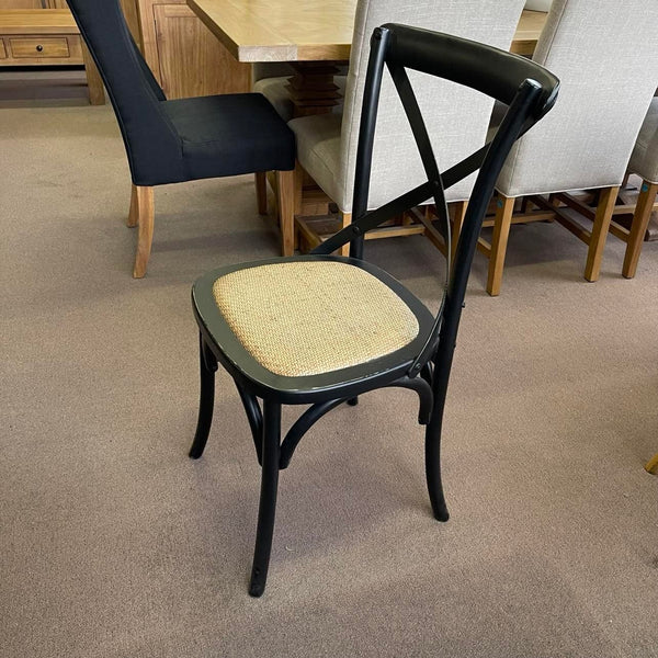 Cross-back Chair - Rustic Black