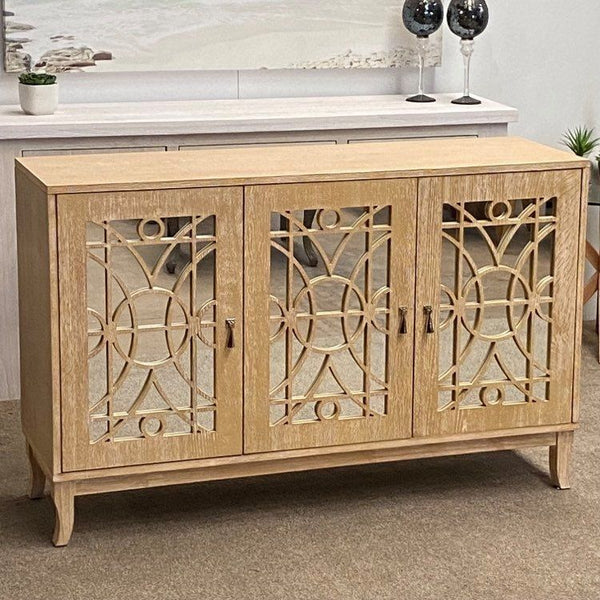 Smukke Blonde Mirror Buffet 1380mm