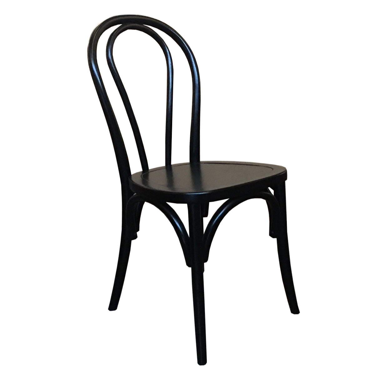 Brighton Chair with Timber Seat - Black