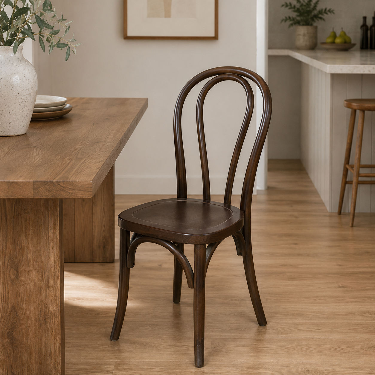 Brighton Stackable Chair - Walnut Timber Seat
