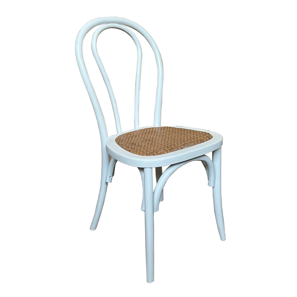 Brighton Stackable Chair - White Rattan Seat