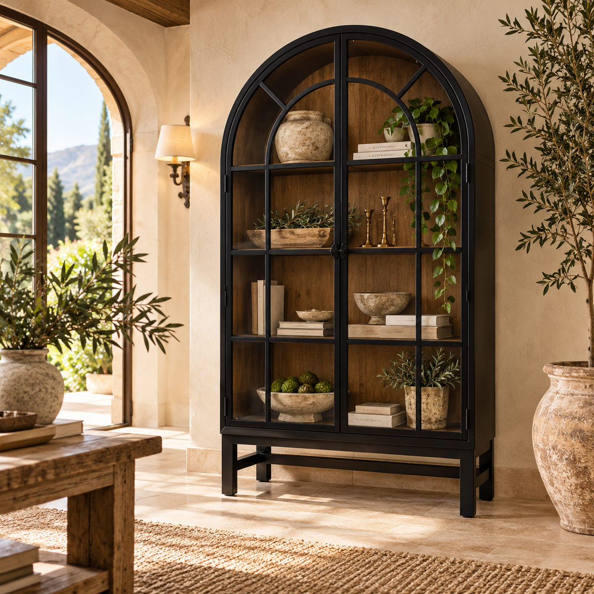 Chadworth Display Cabinet – Black / Brown