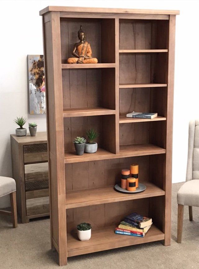 New Age Divided Bookcase - Natural – InStyle Furniture