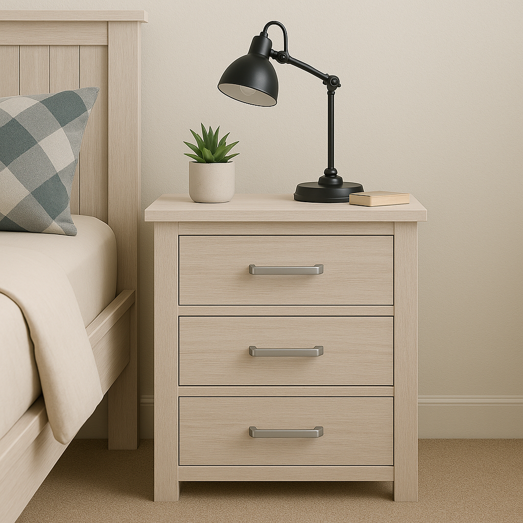 Cancun Coastal Bedside Table White InStyle Furniture — free download