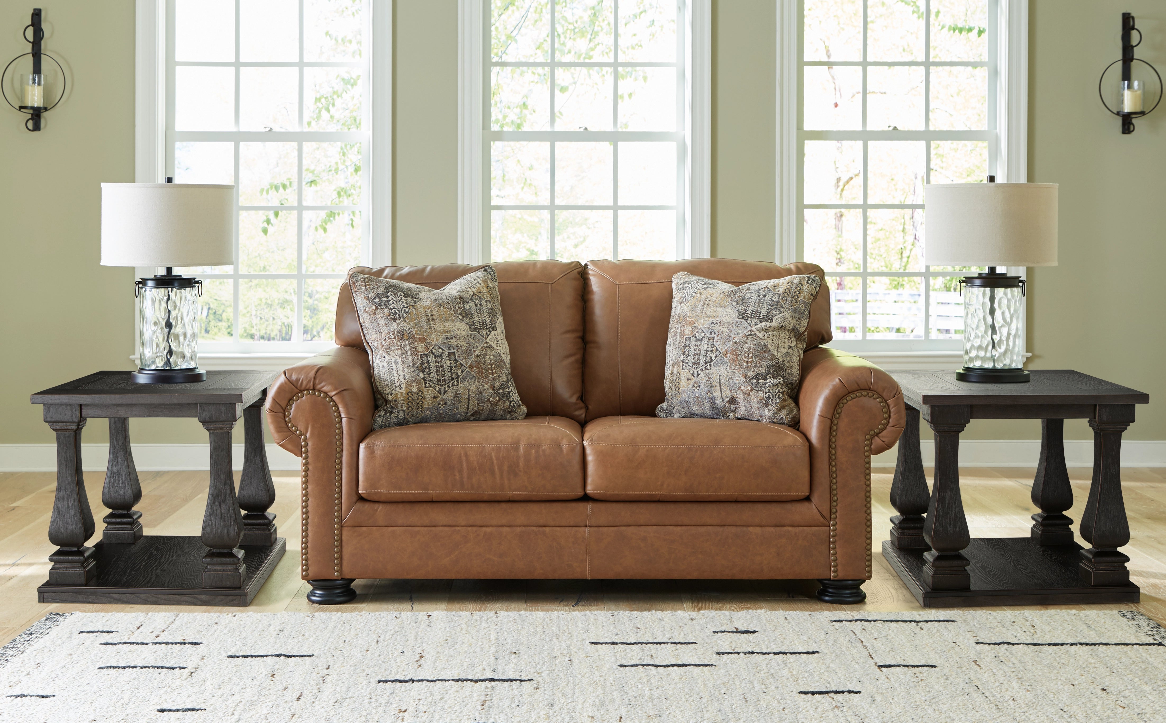 Carianna 2 Seater Sofa Caramel Leather