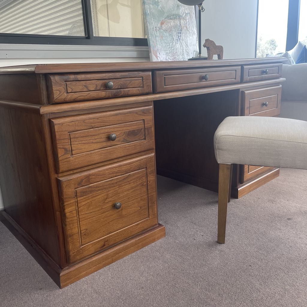 New Age Classic 160cm Desk - Dark Oak