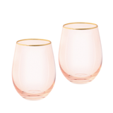 Tumbler Rose Crystal - Set of 2