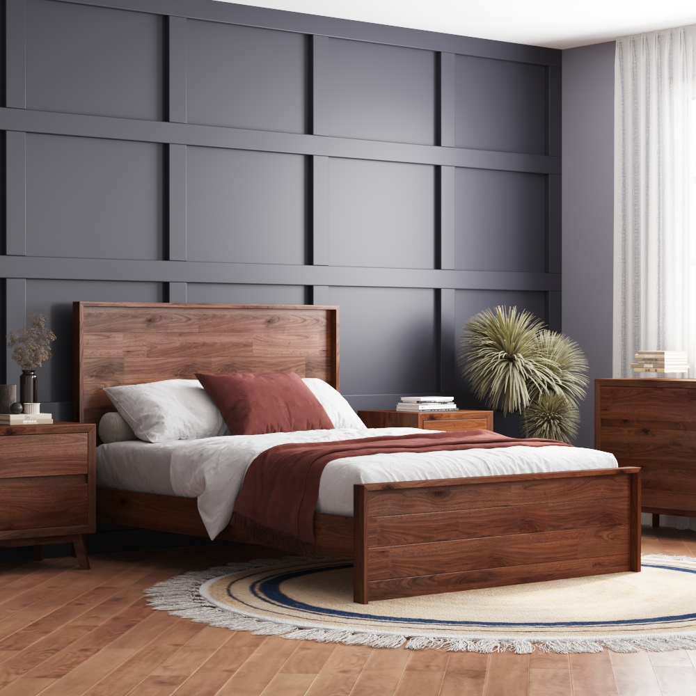 Crown Bed - Dark Oak