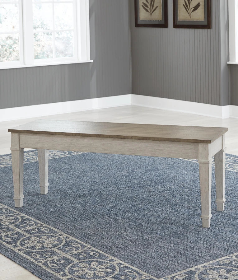 Skempton Storage Bench – White / Light Brown