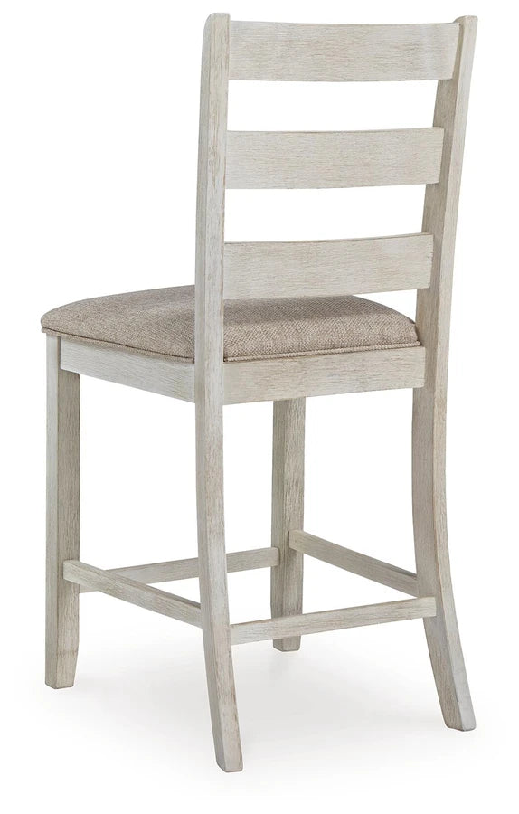 Skempton Counter Height Bar Chairs (Set of 2) – White / Light Brown