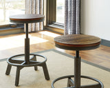 Torjin Adjustable Stool in Two-Tone Brown & Grey