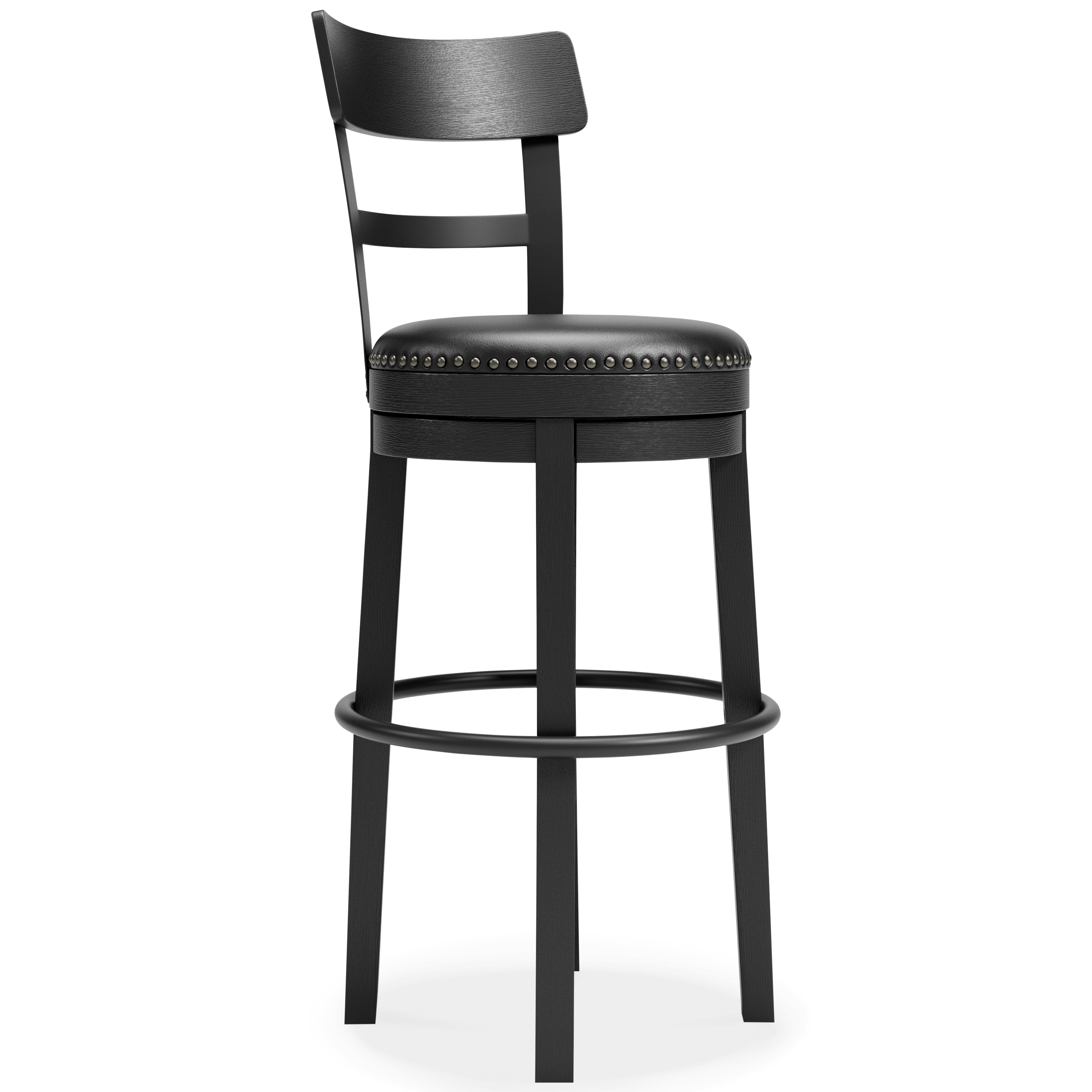 Valebeck Black Swivel Bar Stool – Bar Height