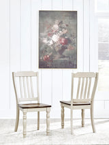 Mellintine Dining Chair - Antique White/Brown