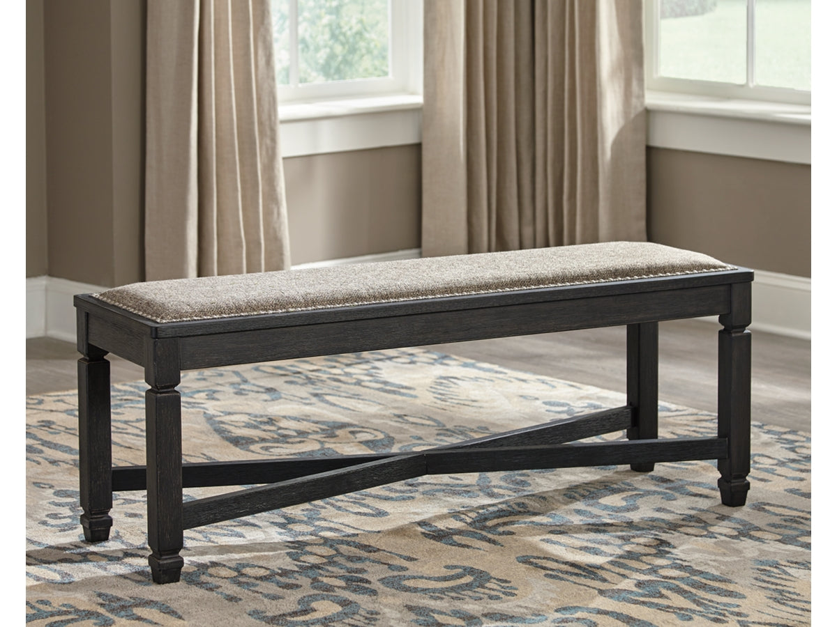 Tyler Creek Dining Bench – Black / Grayish Brown