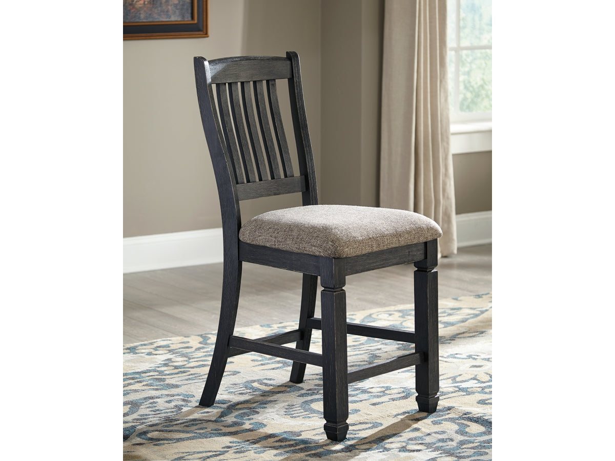 Tyler Creek Counter Height Bar Chair – Black / Grayish Brown