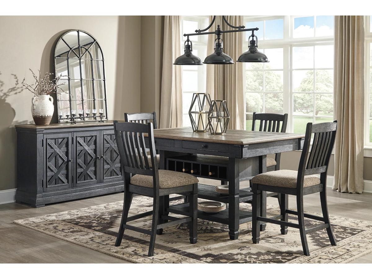 Tyler Creek Buffet Table – Black / Gray