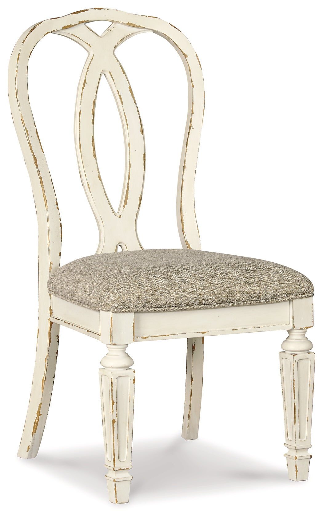 Realyn Ribbon Back Dining Chair – Chipped White French Country Style