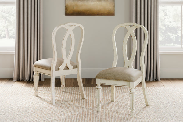 Realyn Ribbon Back Dining Chair – Chipped White French Country Style