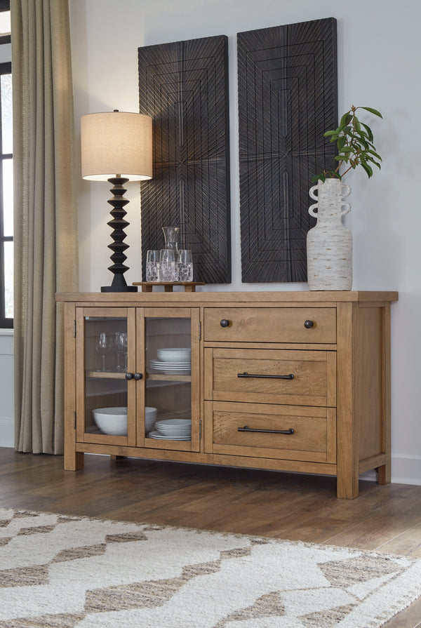 Kristiland Buffet in Light Brown Timber Finish