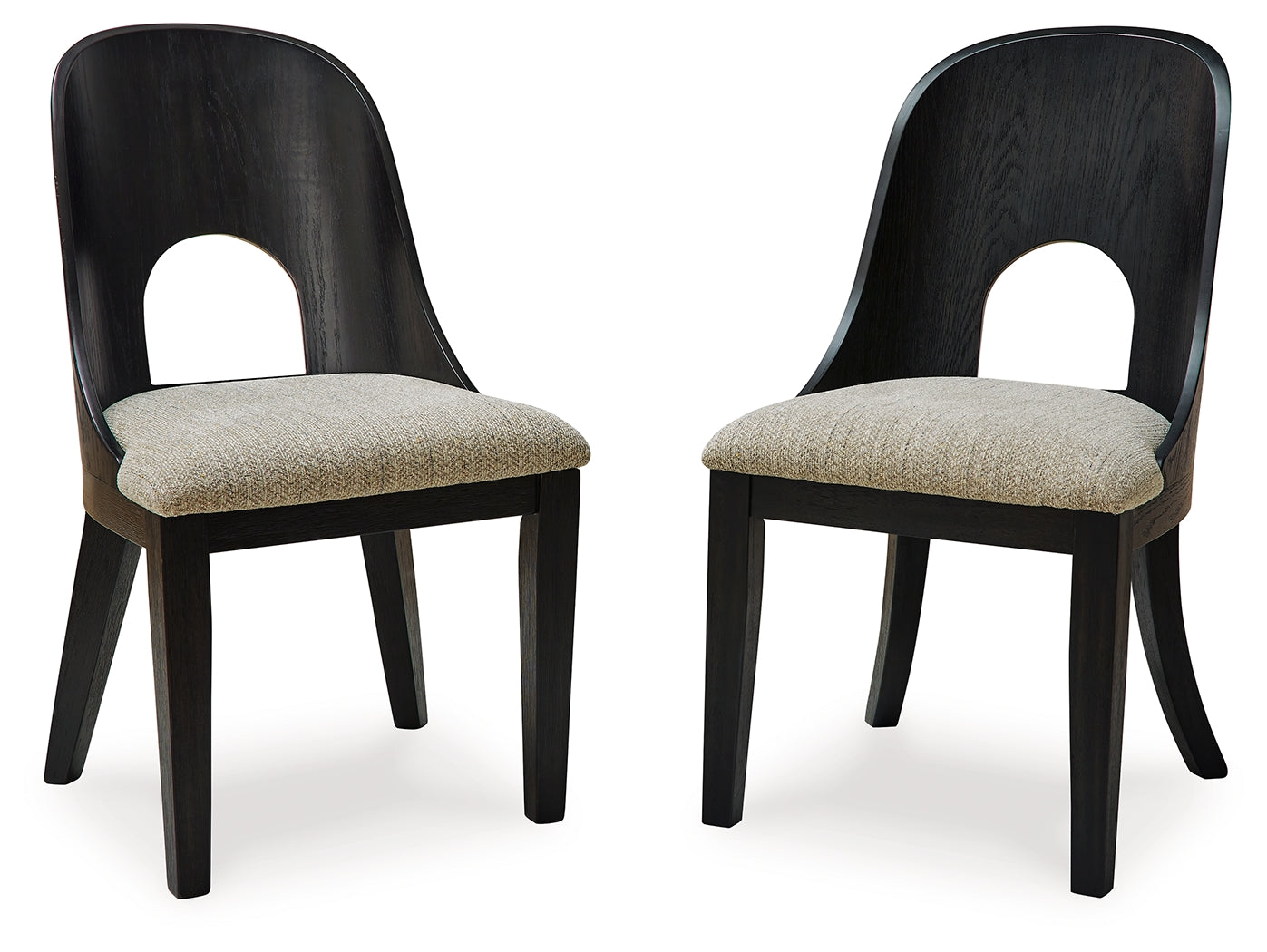 Rowanbeck Art Deco Dining Chair in Grey & Black