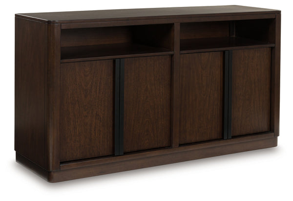 Kendamor 4-Door Buffet in Rich Brown Finish