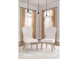 Jorlaina Dining Chair – White / Light Grey