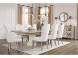 Jorlaina Extension Dining Set (Table + 8 Chairs) – Light Greyish Brown