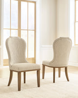 Jorlaina Upholstered Dining Side Chair - Brown