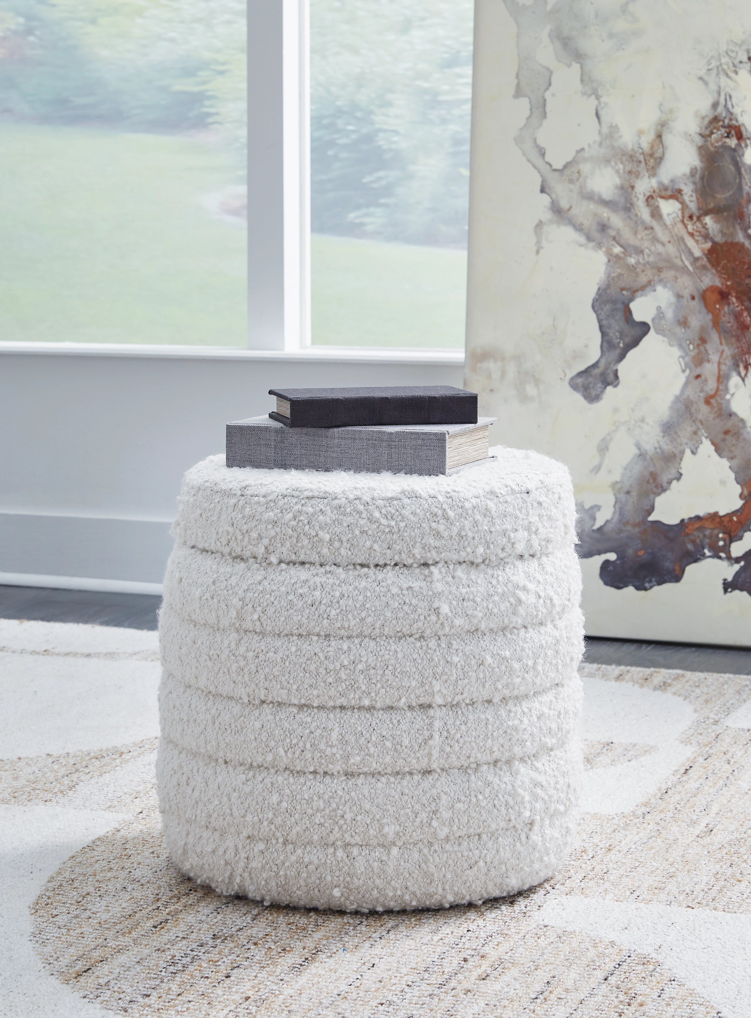 Duntler Storage Ottoman Ivory