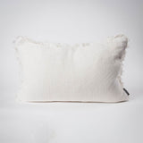 Bedouin Handwoven Linen Cushion – Ivory