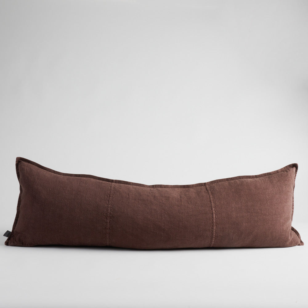 Luca® Linen Long Lumbar – Chocolate