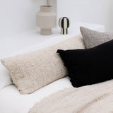 Looma Handwoven Cotton & Linen Long Lumbar – Natural