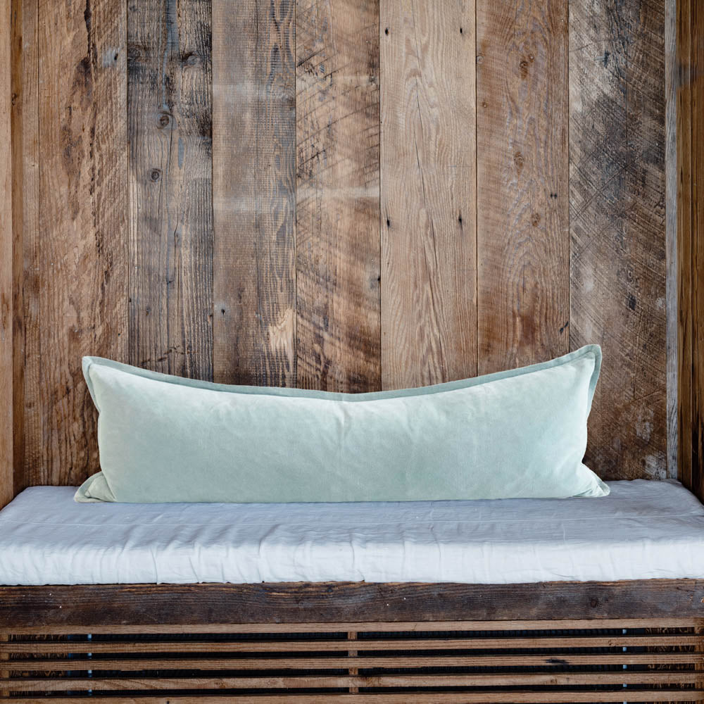 Evelyn Velvet Long Lumbar – Sky