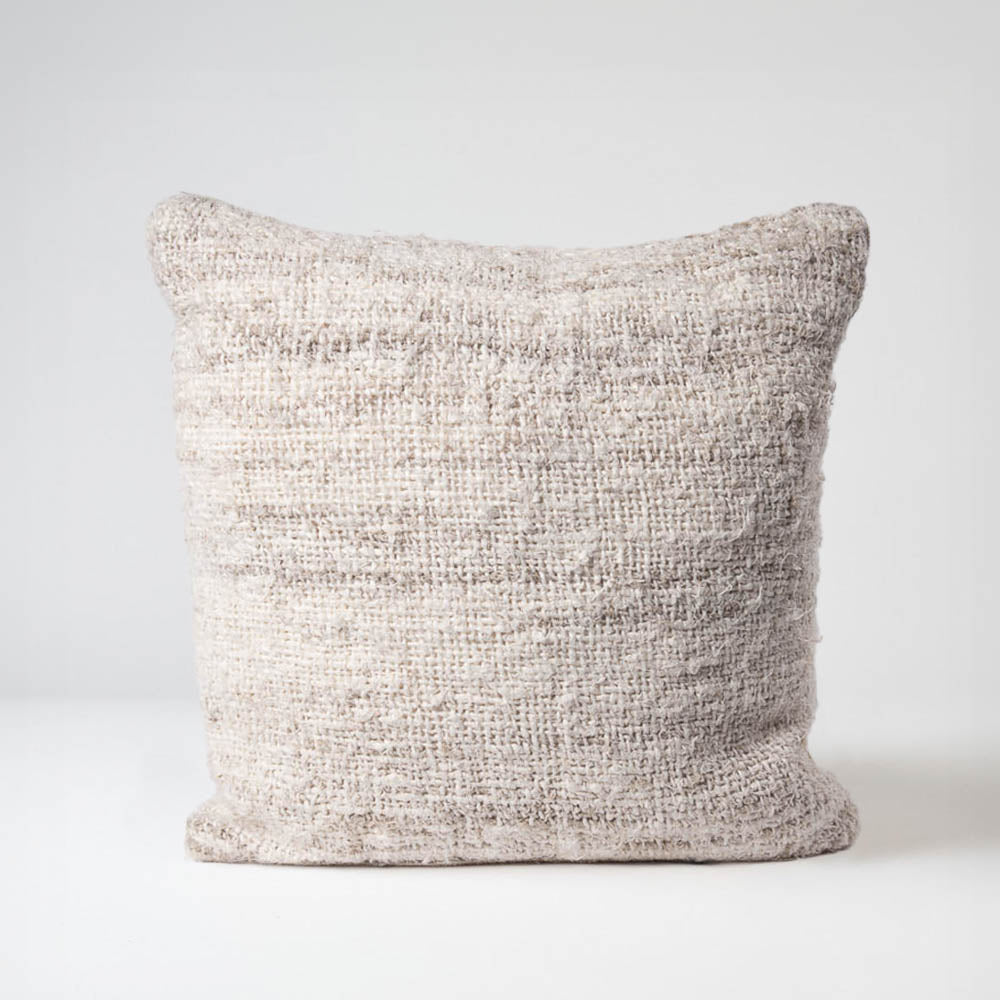 Wabi Recycled Linen Filled Cushion – Ivory