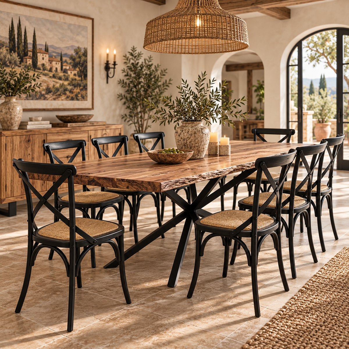 Elite Live Edge Dining Table 2400mm - Natural