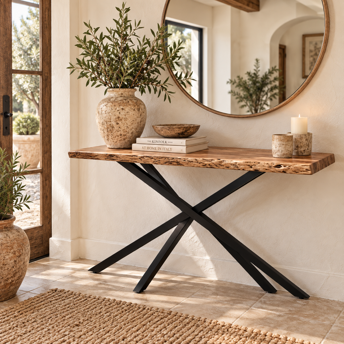 Elite Live Edge Hallstand - Natural & Black