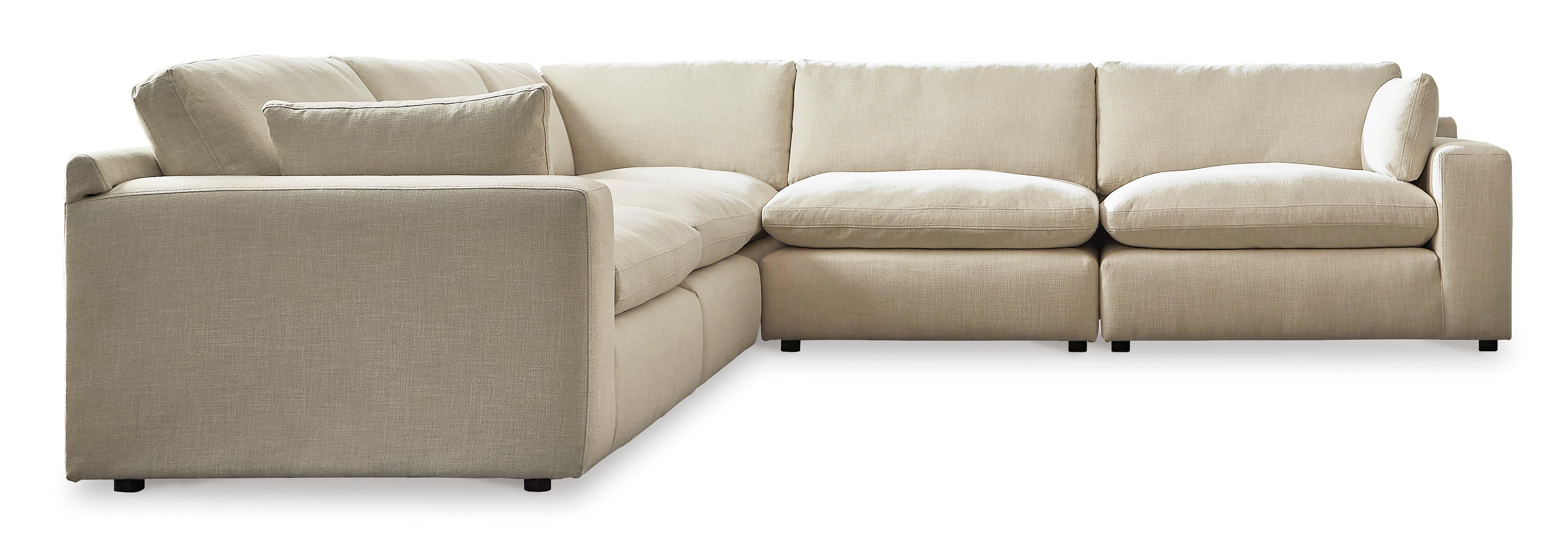 Elyza Linen 5-Piece Symmetrical Sectional